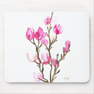 Magnolia Floral Mutter Elegant Rosa Vintager Chic Mousepad