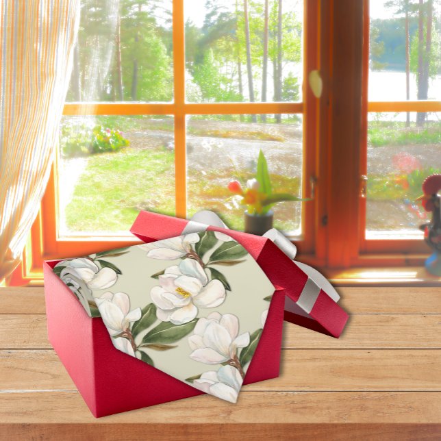 Magnolia Floral Neck Tie Krawatte (Von Creator hochgeladen)