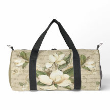 Magnolia Floral Print Duffel Bag