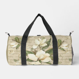 Magnolia Floral Print Duffel Bag Duffle Bag