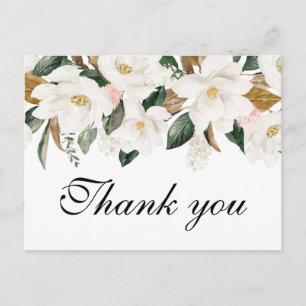 MAGNOLIA FLORAL   Vielen Dank für Ihre Hochzeitska Postkarte
