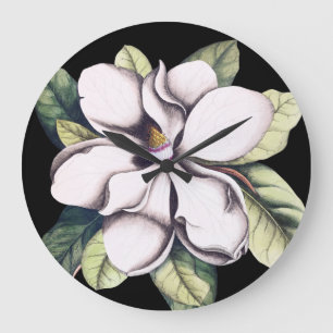 Magnolia Flower Große Wanduhr