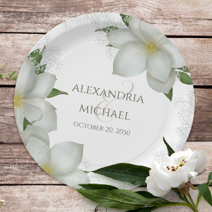 Magnolia Frische Pasta machen Blume Pappteller