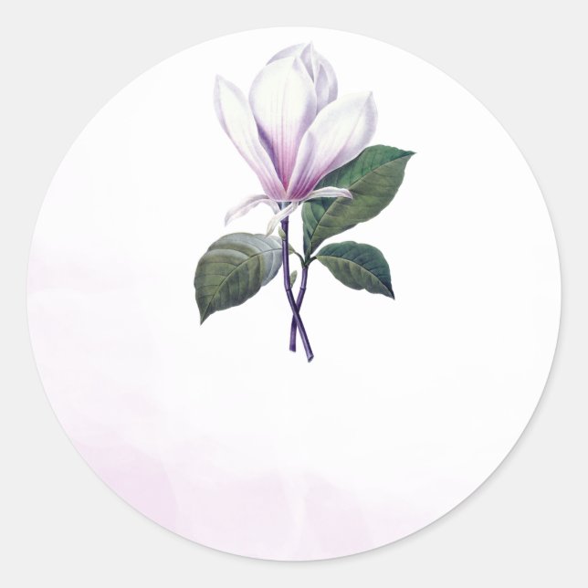 Magnolia Gastgeschenk Hochzeit Stickers (Vorderseite)