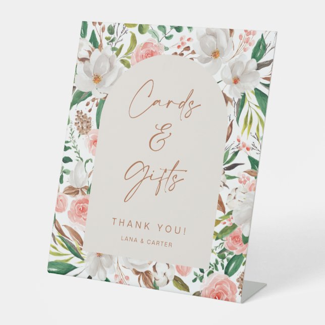 Magnolia Gift Table Wedding L201 Pedestal Sign Sockelschild (Vorderseite)