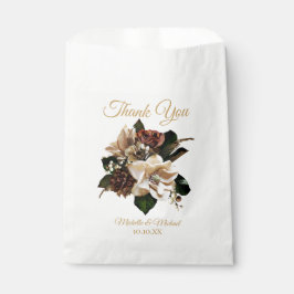 Magnolia Gold und Schwarze Flora Vielen Dank für I Geschenktütchen