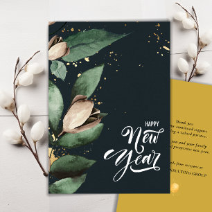 Magnolia Gold Unternehmenserlebnis Neues Jahr Feiertagskarte
