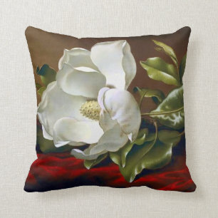 Magnolia Grandiflora Blüten Fine Art Kissen