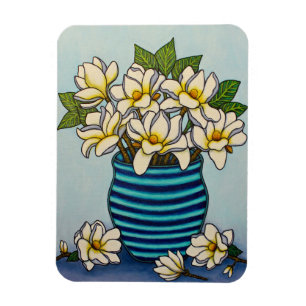 Magnolia Grandiflora Magnet von Lisa Lorenz