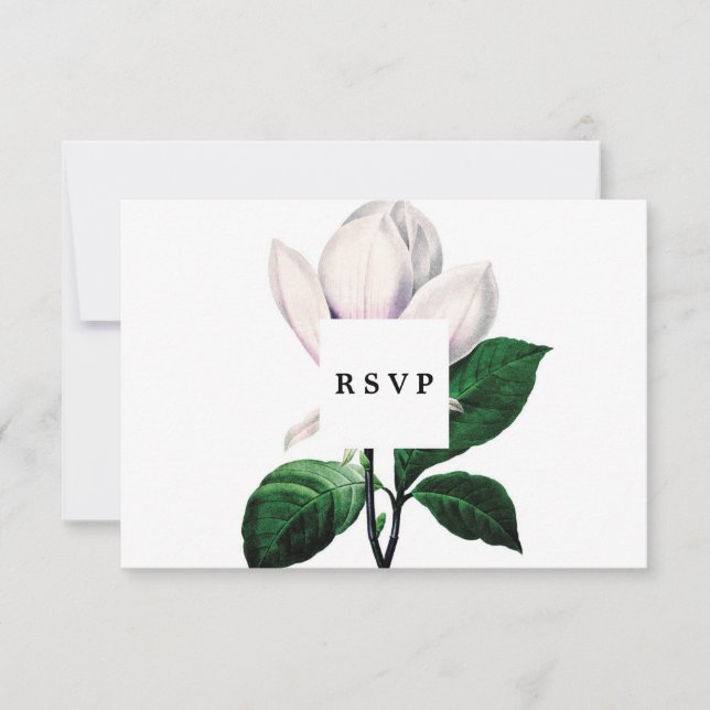 Magnolia Hochzeit Brautparty rsvp Karte (Vorderseite)