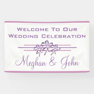 Magnolia Lavender - Hochzeitsbanner - 3' x 5' Banner