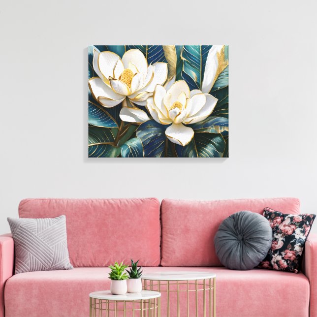 Magnolia Leinwanddruck (Insitu (Wohnzimmer))