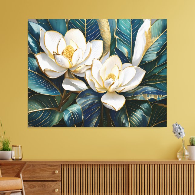 Magnolia Leinwanddruck (Insitu (Wohnzimmer))