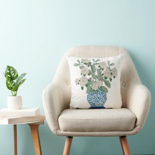 Magnolia Magnolias Chinoiserie Ginger Jar Jars Kissen