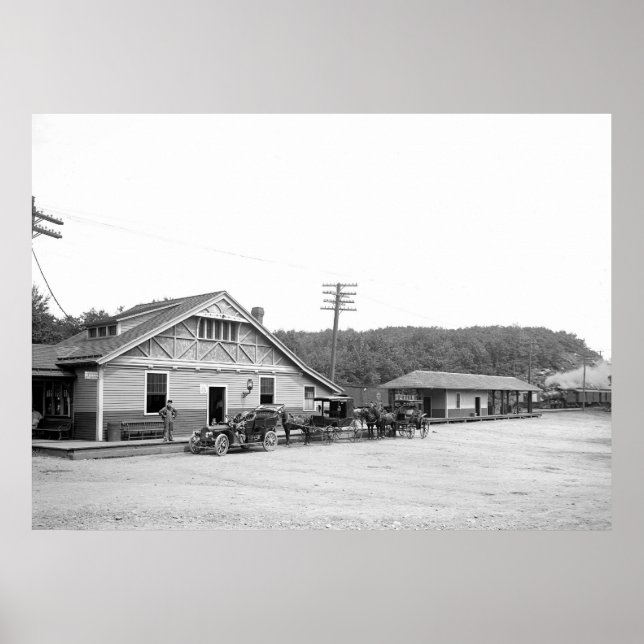 Magnolia, Mass. Bahnhof, 1906 Poster (Vorne)