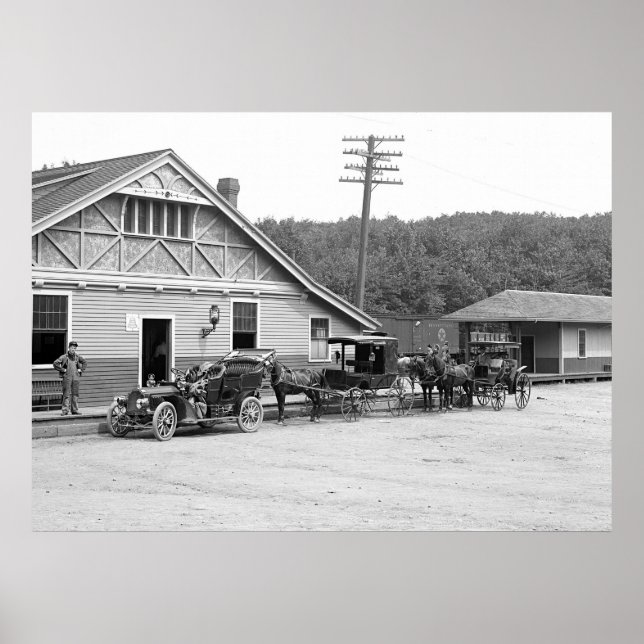 Magnolia, Mass. Bahnhof, 1906 Poster (Vorne)