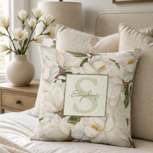 Magnolia Monogram Kissen