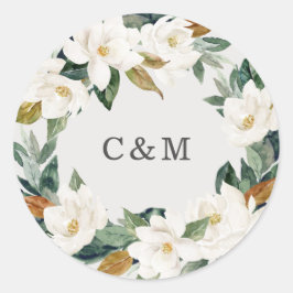 Magnolia Monogram Sticker Tag