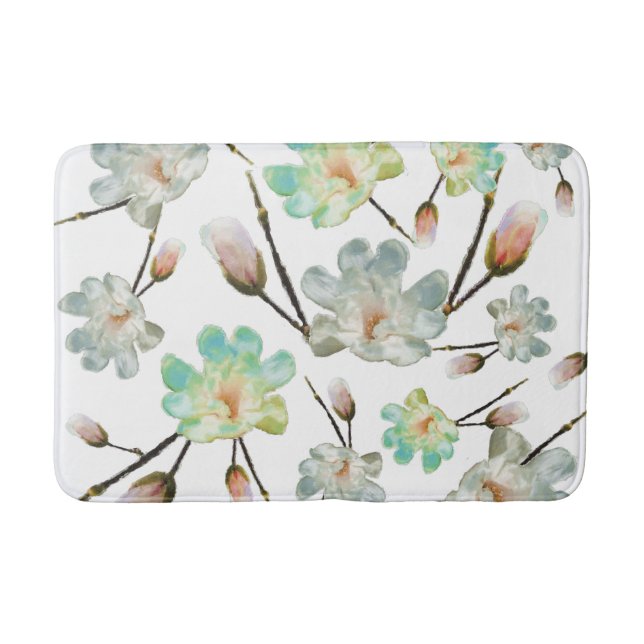 Magnolia Pattern Bath Mats Badematte (Vorderseite)