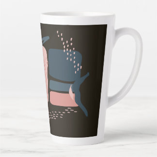 Magnolia Pink Bloom Minimal Abstrakt Milchtasse