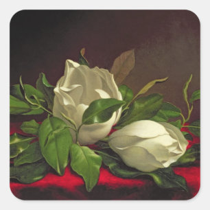 Magnolia Quadratischer Aufkleber