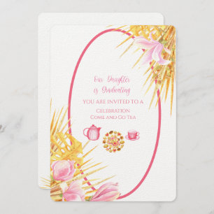 Magnolia Rahmen unsere Tochter ist Leinen Geschlos Einladung