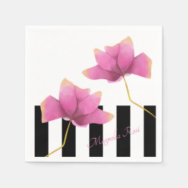 Magnolia Rosé Modernes Blumendesign Serviette