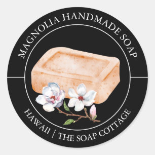 Magnolia-Seifenlabel Runder Aufkleber