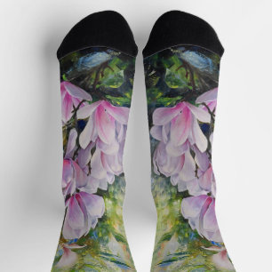 Magnolia Serenity – Florale Kunst von Lukian Socken