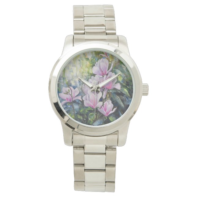 Magnolia Serenity - Florentiner Kunst - Lukian Armbanduhr (Vorderseite)