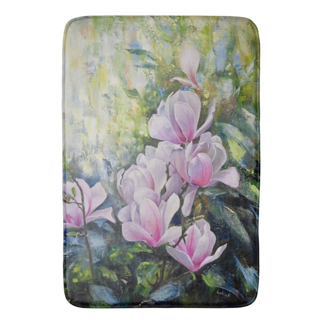 Magnolia Serenity - Florentiner Kunst - Lukian Badematte (Vorderseite Vertikal)