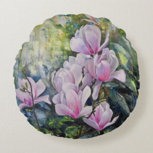 Magnolia Serenity - Florentiner Kunst - Lukian Rundes Kissen