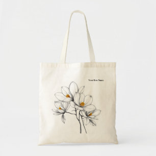 Magnolia Sketch Moderne Frühlings-Tasche Tragetasche