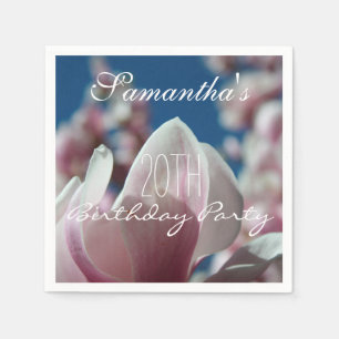Magnolia Spring 20. Geburtstagsparty Paper Napkin Serviette