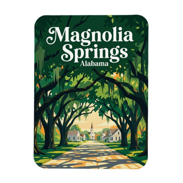 Magnolia Springs USA Magnet (Vertikal)