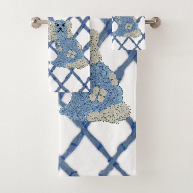 Magnolia Staffordshire Dogs Ginger Jars Badhandtuch Set (Insitu)