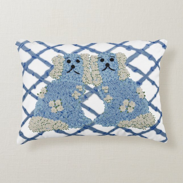 Magnolia Staffordshire Dogs Ginger Jars Dekokissen (Vorderseite)