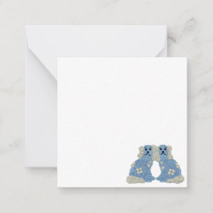 Magnolia Staffordshire Dogs Ginger Jars Mitteilungskarte