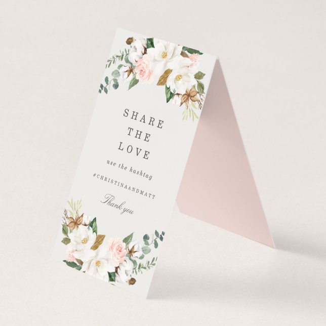 Magnolia Teilen Sie die Liebe Table Sign (Vorderseite)