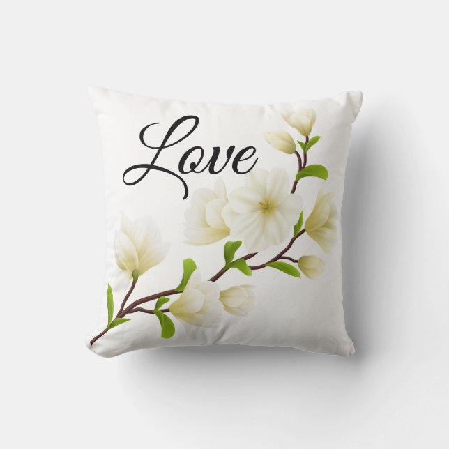 Magnolia Throw Pillow Kissen (Vorderseite)