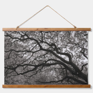 Magnolia Trees in Blossom 01 Wandteppich Mit Holzrahmen