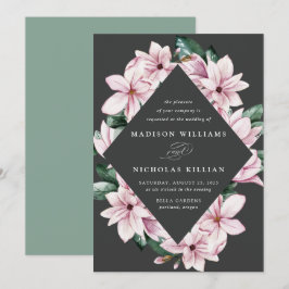 Magnolia und Eukalyptus | Blumenzargen Einladung