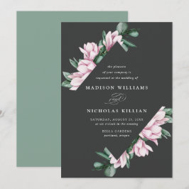 Magnolia und Eukalyptus | Blumenzargen Einladung