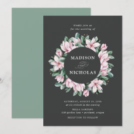 Magnolia und Eukalyptus | Blumenzeremonie Einladung