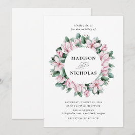 Magnolia und Eukalyptus | Blumenzeremonie Einladung