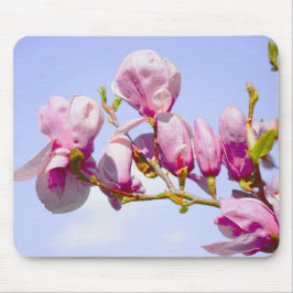 Magnolia Vintag Floral Botanisches Blossom Chic Mo Mousepad