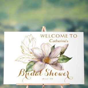 Magnolia Wasserfarbe Lila Brautparty Acrylschild