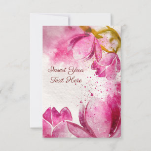 Magnolia Watercolor  Karte