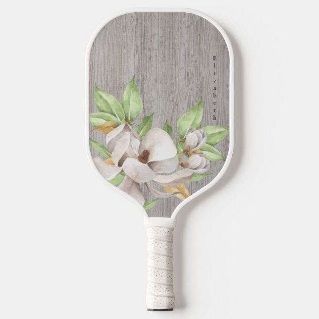 Magnolia Watercolor Pickleball Paddle (Vorderseite)
