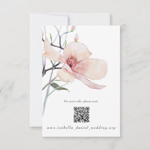 Magnolia Wedding Details Qr Code Umschließungskart Einladung